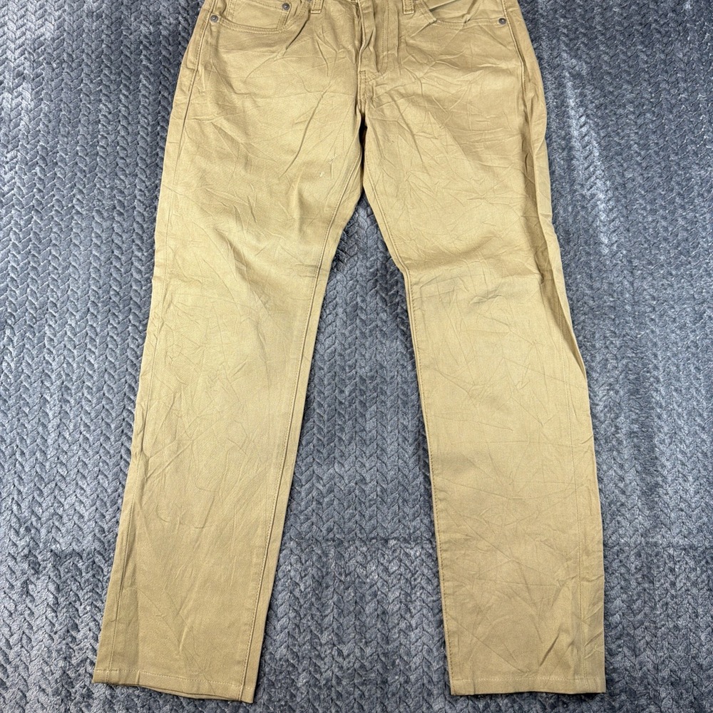 Levis 511 Men's 28x32 Corduroy Pants Khaki Slim Fit Premium Cotton Low Rise